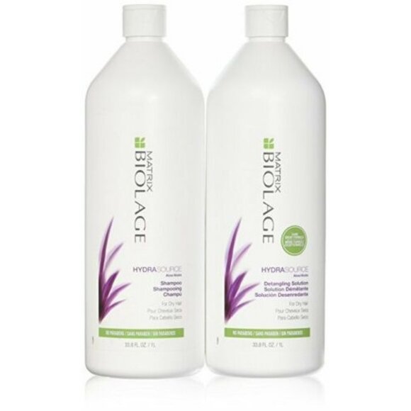 Matrix Biolage Hydrasource Shampoo & Detangling Solution 33.8 oz Liter Duo - Picture 1 of 1
